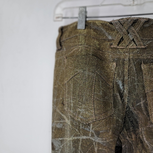 Tripp NYC Shine On Metallic Pants Size 28 Gold Bronze Silver Halographic Flawed - Picture 16 of 16